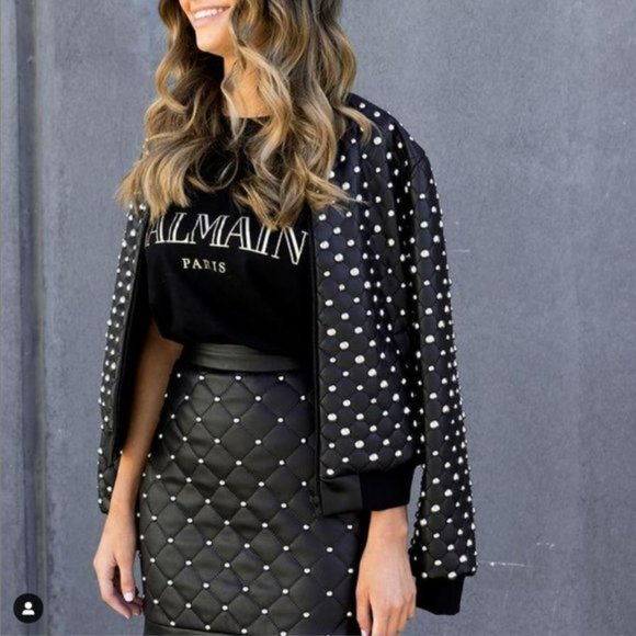 MOSSMAN Heart Break Quilted Black Bomber Jacket - Picture 5 of 13